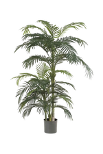 Künstliche Areca Palme - Bobby, 130 cm, Kunstbaum von aplanta, im schwarzen Topf, in Natur, für drinnen