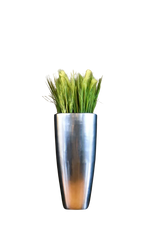 Pflanzkübel - Anouk, 80 cm, von aplanta, 80cm hoch, in Silber