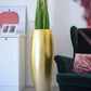 Pflanzkübel - Elda, 29x100cm, von aplanta, in Gold