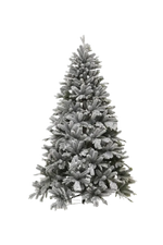 Künstlicher Weihnachtsbaum mit Schnee - Elsa, 180 cm, Kunstbaum von aplanta, in Grün weiß, für drinnen