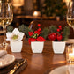 Künstliches Weihnachts-Arrangement - Brisu | 3 Stück | in weißer Schale