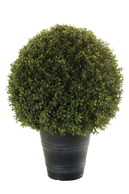 Künstlicher Buchsbaum - Lynn, 68 cm, Kunstbaum von aplanta, inkl. Dekotopf, UV-beständig, im schwarzen Topf, in Natur