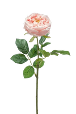 Künstliche Rose - Samantha, 60 cm, Kunstblume von aplanta, Real Touch, Steckpflanze, in Pfirsich, für drinnen