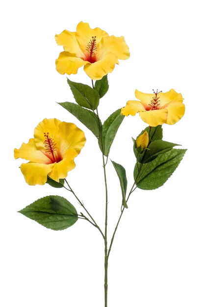 Hochwertige Kunstpflanze | Künstlicher Hibiskus Zweig - Mara | 82 cm von 🌱aplanta