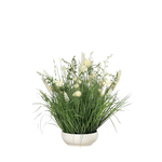 Künstliche Wiesenblumen - Alba, 50 cm, Kunstpflanze von aplanta, inkl. Dekotopf, in Creme, für drinnen