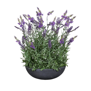 Künstlicher Lavendel - Yasar | 43 cm | in grauer Schale