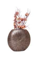 Bodenvase - Khloe, Pflanzkübel von aplanta, Schwarz, in Gold