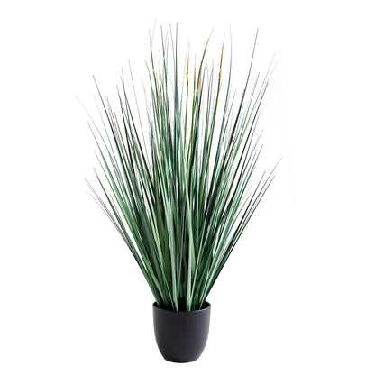 Künstliches Gras - Odalinde, 90 cm, Kunstpflanze von aplanta, in Grün, für drinnen