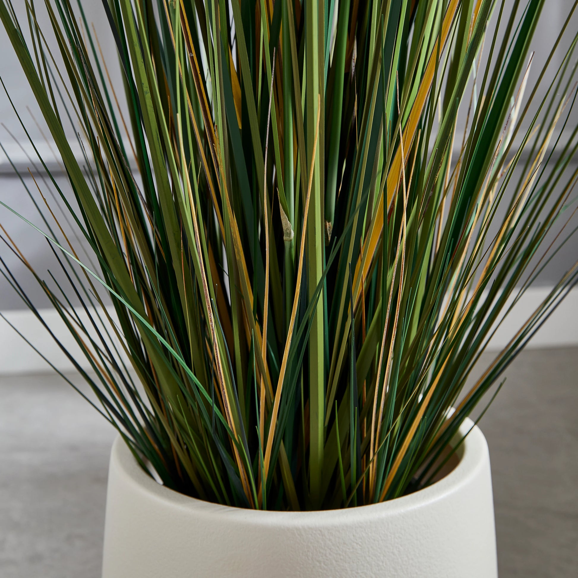 Künstliches Lampenputzergras - Leontina, 122 cm, Kunstpflanze von aplanta, mit Fruchtstamm, in Grün, für drinnen