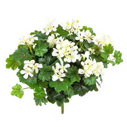 Künstliche Geranie - Anton, 35 cm, Kunstpflanze von aplanta, Steckpflanze, in Natur, für drinnen