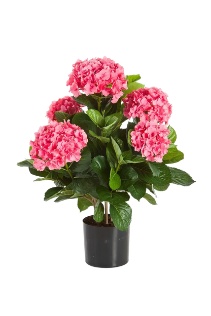 Künstliche Hortensie - Nils, 53 cm, Kunstpflanze von aplanta, in Pink, für drinnen