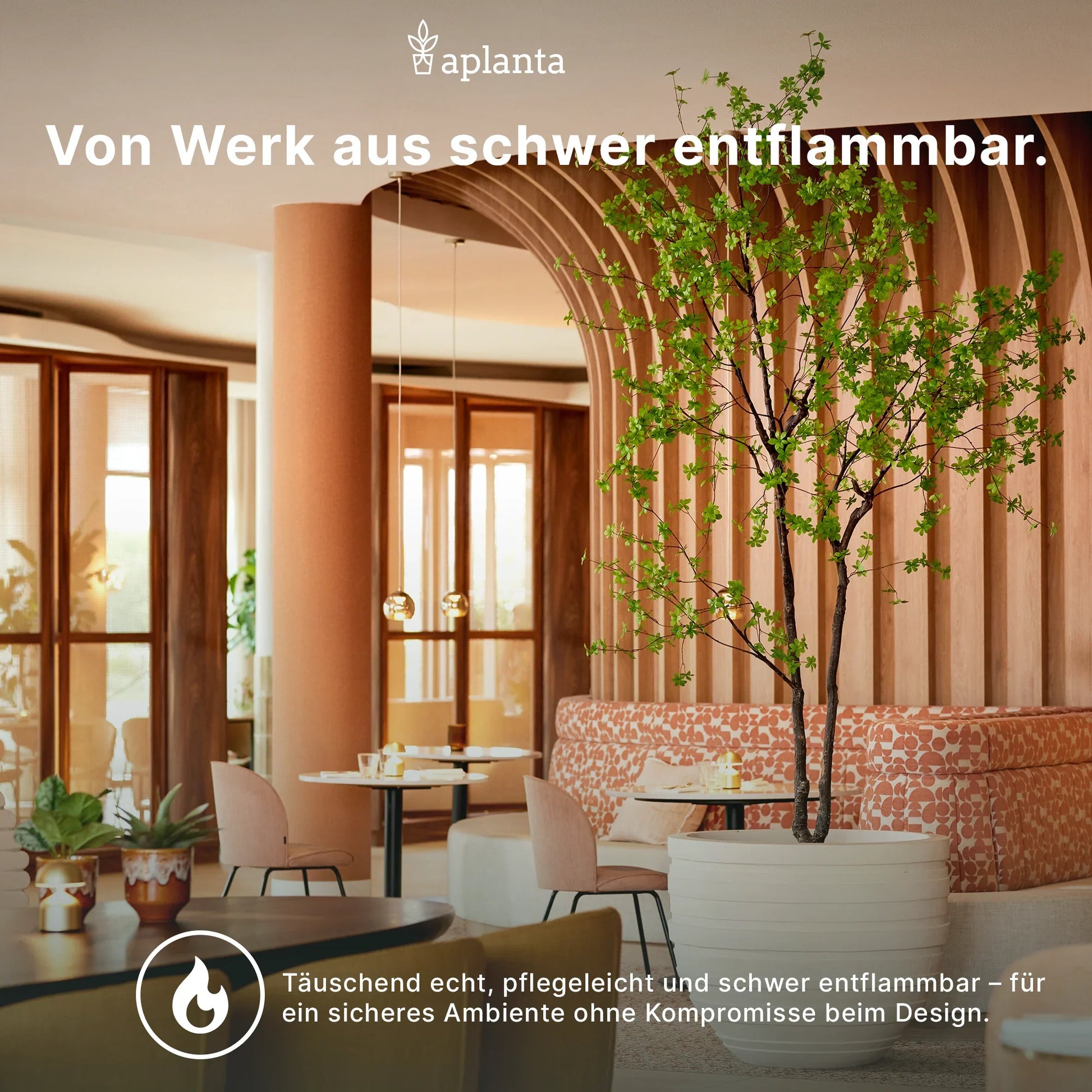 Künstliche Glückskastanie - Owen | 150 cm feuerhemmend