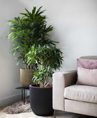 Blumentopf Kugel Groove schwarz | 43x41 cm