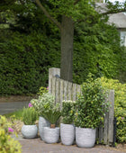 Blumentopf hoch elegant deluxe Rib elfenbein | 40x60 cm