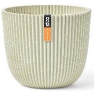 Blumentopf Kugel Groove 16,5x15 Beige