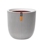 Pflanztopf Kugel Groove elfenbein | 35x34 cm