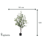 Künstlicher Eucalyptus Baum - Christopher, 120 cm, Kunstbaum von aplanta, in Natur, für drinnen