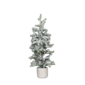 Künstlicher Tannenbaum - Clara auf transparentem Hintergrund mit echt wirkenden Kunstblättern in natürlicher Anordnung. Künstlicher Tannenbaum - Clara hat die Farbe Natur und ist 60 cm hoch. | aplanta Kunstpflanzen