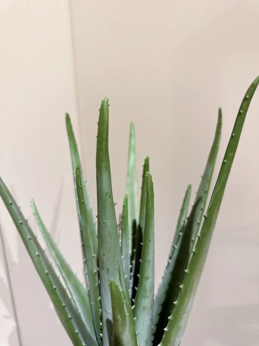 Künstliche Aloe - Penelope, 35 cm, Kunstpflanze von aplanta, im schwarzen Topf, in Natur, für drinnen
