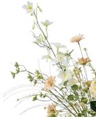 Künstlicher XL Blumenstrauß - Tabea auf transparentem Hintergrund, als Ausschnitt fotografiert, damit die Details der Kunstpflanze bzw. des Kunstbaums noch deutlicher zu erkennen sind.