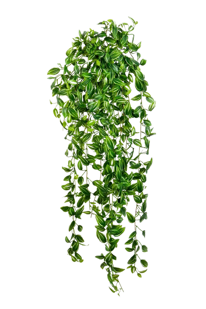 Künstliche Hänge-Dreimasterblume - Fenja, 85 cm, Kunstpflanze von aplanta, Steckpflanze, in Natur, für drinnen