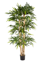 Künstlicher Bambus - Michael, 300 cm, Kunstbaum von aplanta, mit Echtholzstamm, in Natur, für drinnen